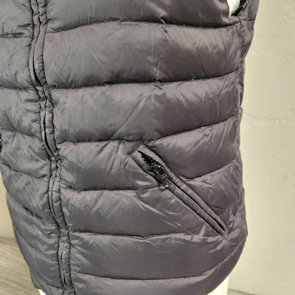 Athabasca Black Black Vest‎ S Reversible Rabbit Fur Full Zip Down Feather Soft - Picture 14 of 14